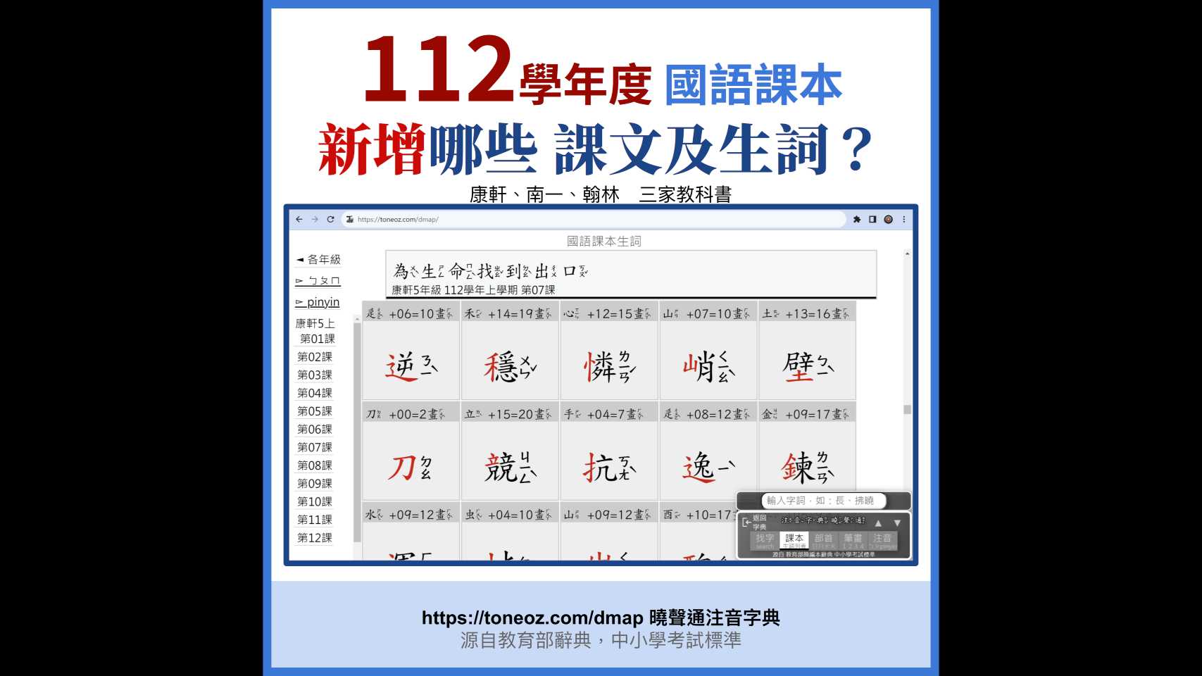 112學年度國語課本，有哪些新增修訂?